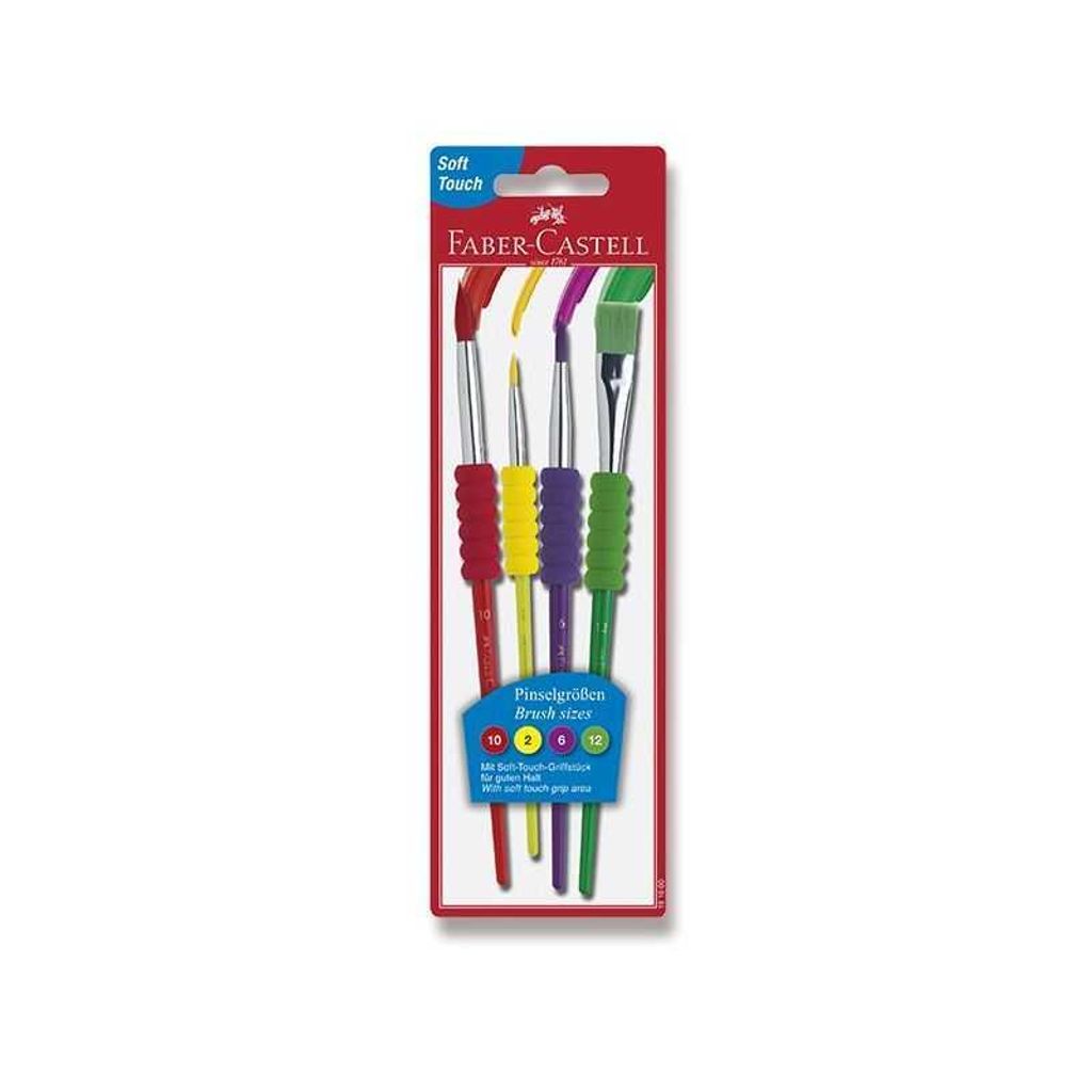 FABER-CASTELL Pinsel 4er Set mit Softgriffstück BK Obrázok produktu 