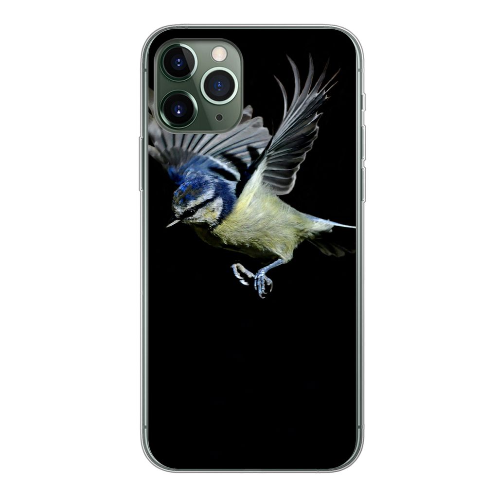 MuchoWow Handyhülle Schutzhülle Hülle für iPhone 11 Pro Vogel - Federn - Porträt Silikon Softcase Handy Hülle - Handy