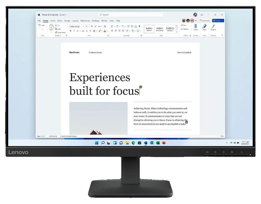 Lenovo L24-4e, 60,5 cm (23.8"), 1920 x 1080 Pixel, Full HD, Produktbild 