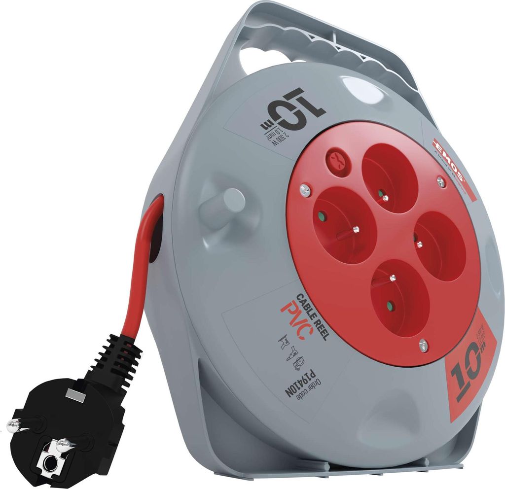 EMOS PVC Naviják 4z/10m 1,0mm, IP20