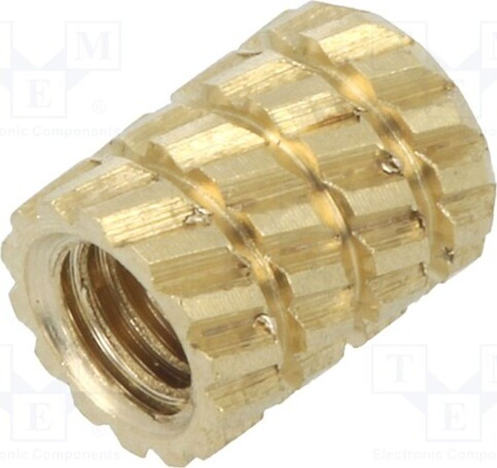 10x Gewindeeinsatz M3 ohne Beschichtung L: 5,9mm 11M3 Gewindeeinlagen Messing