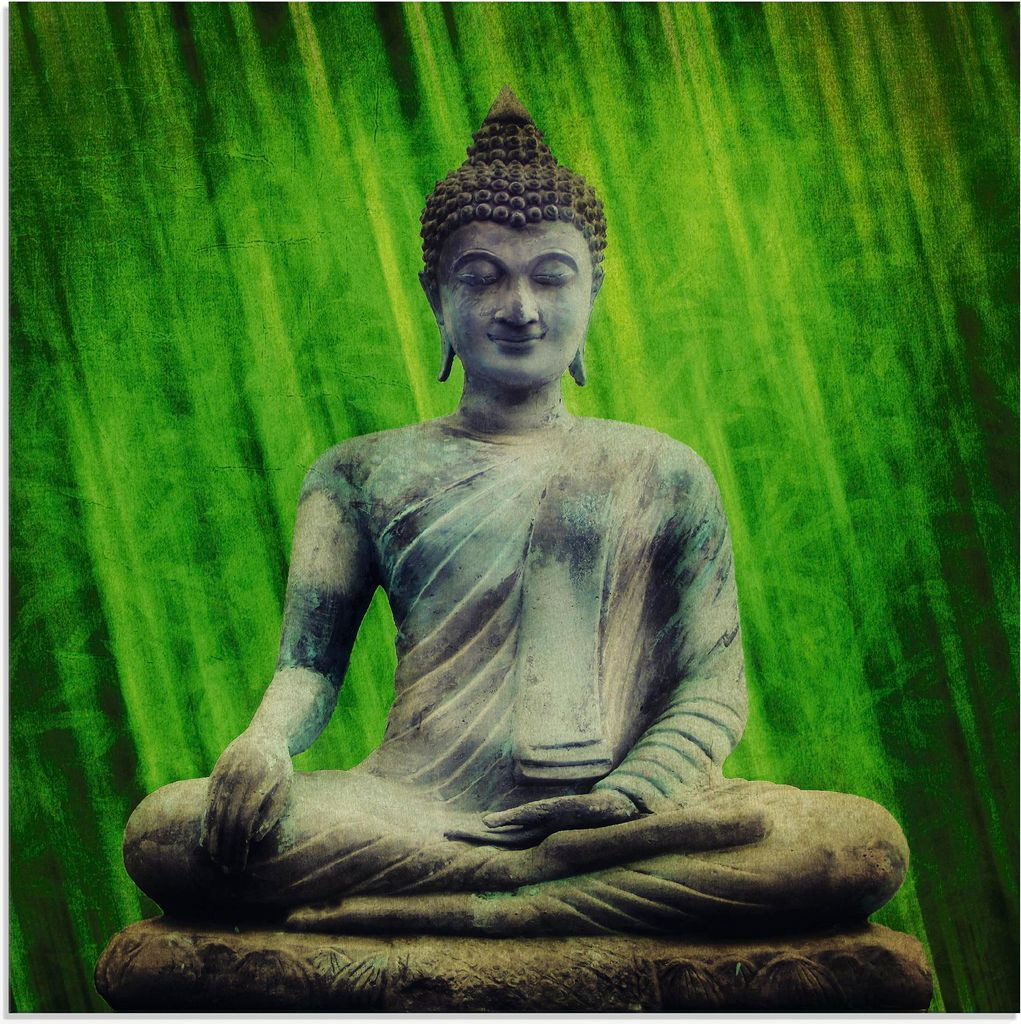 ARTland Glasbild Buddha Größe: 30x30 cm