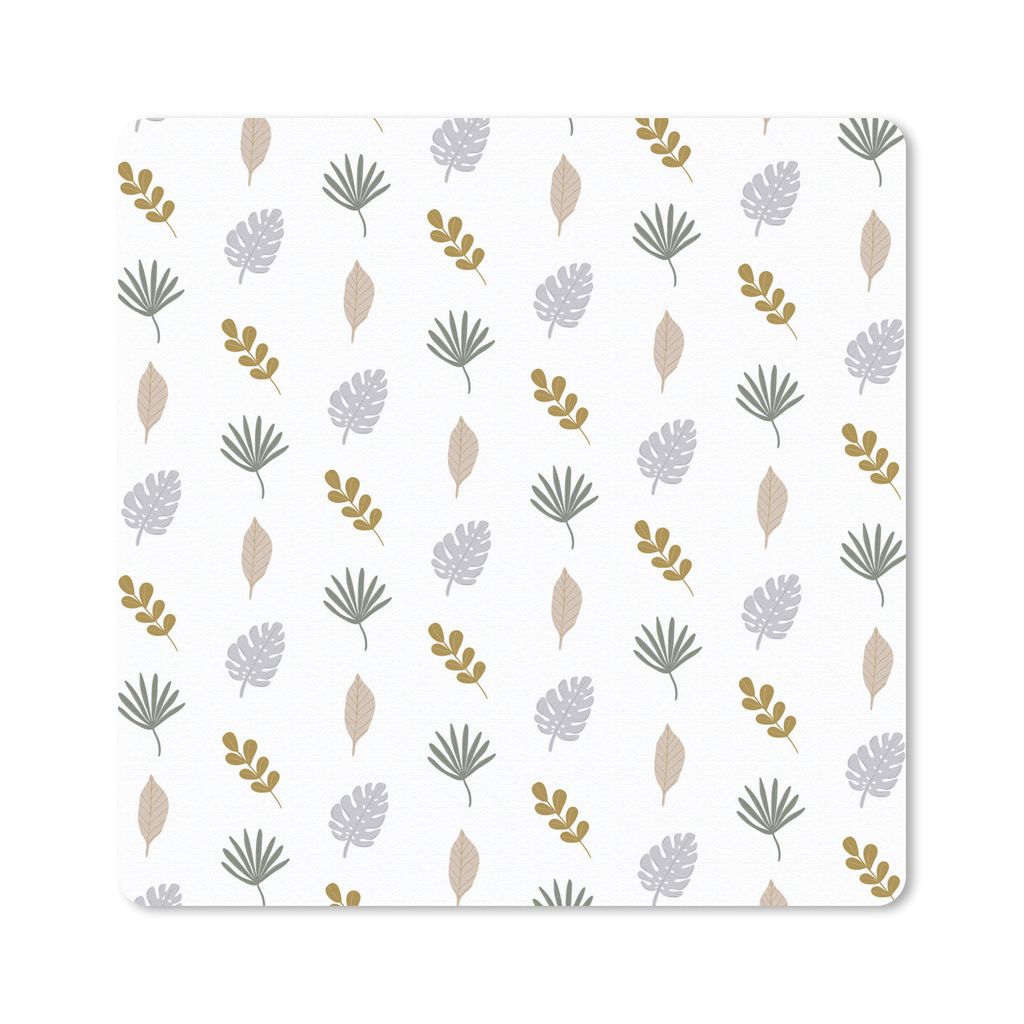 MuchoWow Mauspad Mousepad Natur - Muster - Blätter 30x30 cm - Mousepads - Maus Mat - Pad - Mausunterlage - Gaming