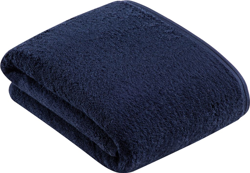 Vossen 118098 | Badetuch Vegan Life Badetuch, 100 x 150 cm - Farbe: Navy - Größe: 100 x 150 cm