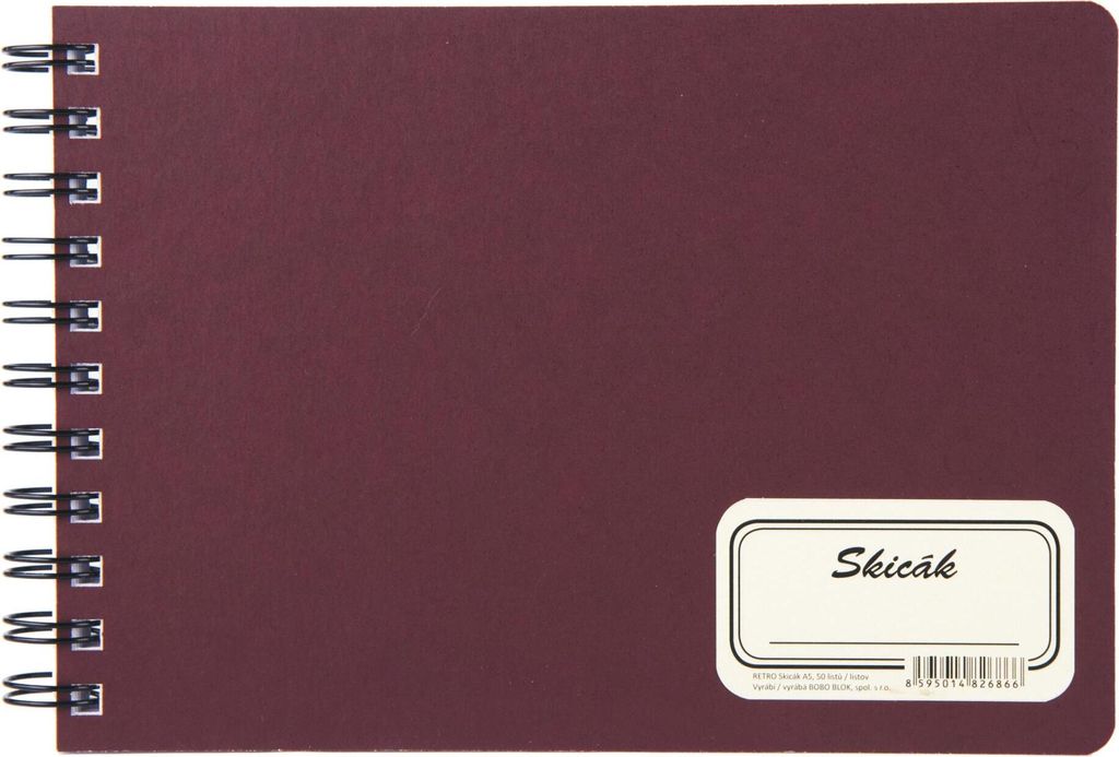 Skicák RETRO A4, čistý, 50 listů Obrázek produktu 2