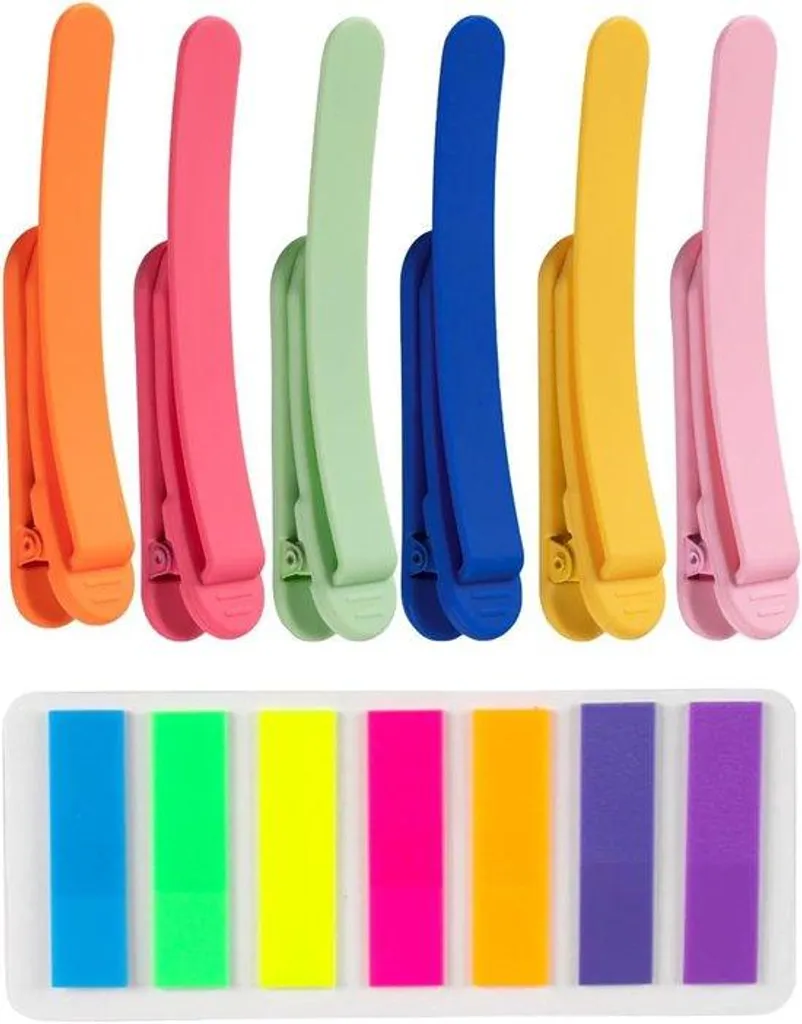 Marque-page automatique en silicone écologique - Set de 6 pièces souples