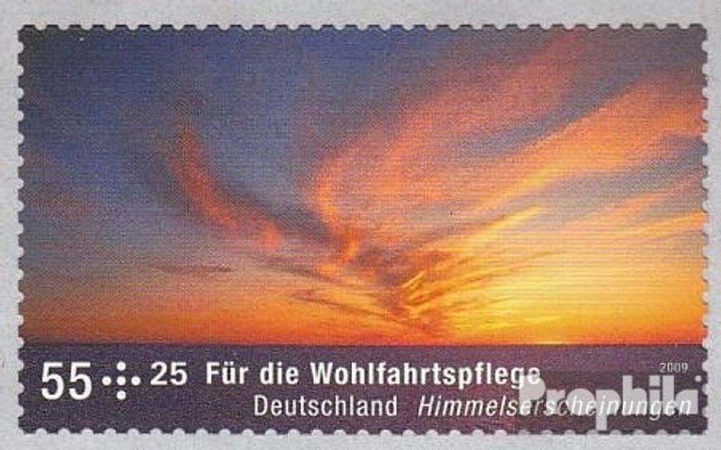 Briefmarken BRD (BR.Deutschland) 2009 Mi 2717 (kompl.Ausg.) selbstklebende Ausgabe postfrisch Himmelserscheinungen