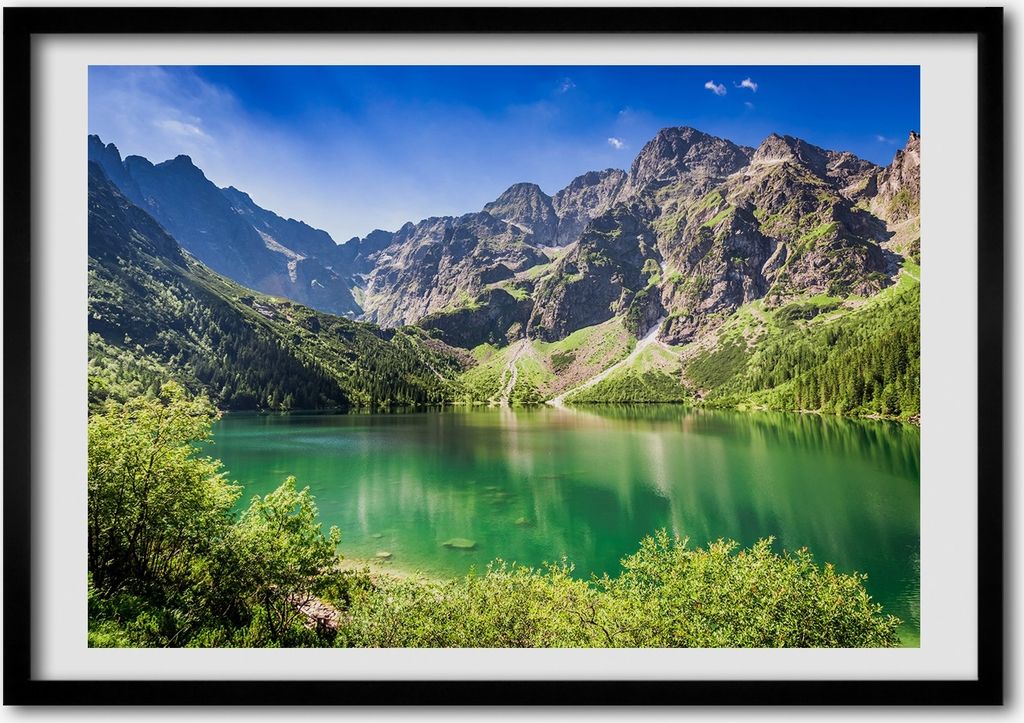 Bild - Bilder - Bilderrahmen - 70 cm x 50 cm - MDF-Rahmen, Wandkunst Marine Auge Tatry