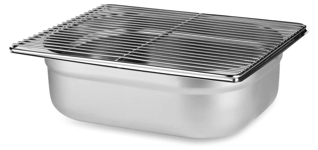 Abtropfset für Käse aus Edelstahl mit massivem Gitter, 32,5x26,5 cm, Wanne 10 cm tief, 6,5 Liter, spülmaschinengeeignet