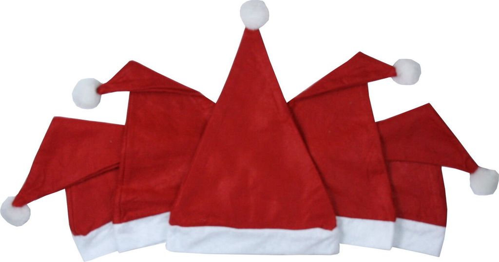 Weihnachtsmütze - Weihnachtsmannmütze - Nikolausmütze rot Produktbild 