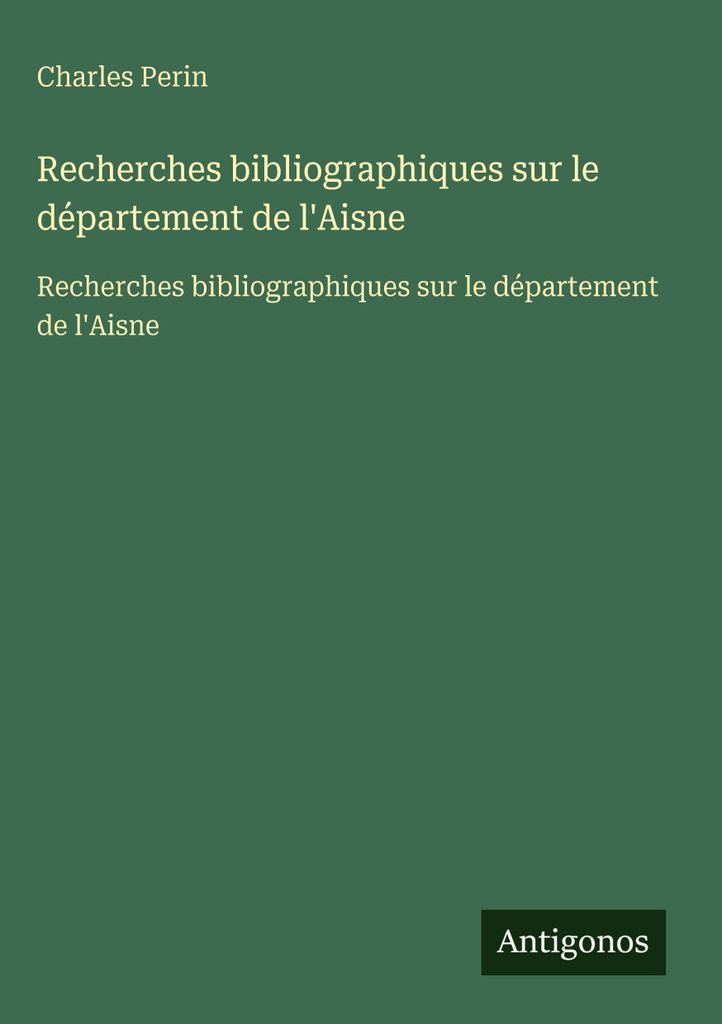 Bibliografische Recherchen zum Departement Aisne