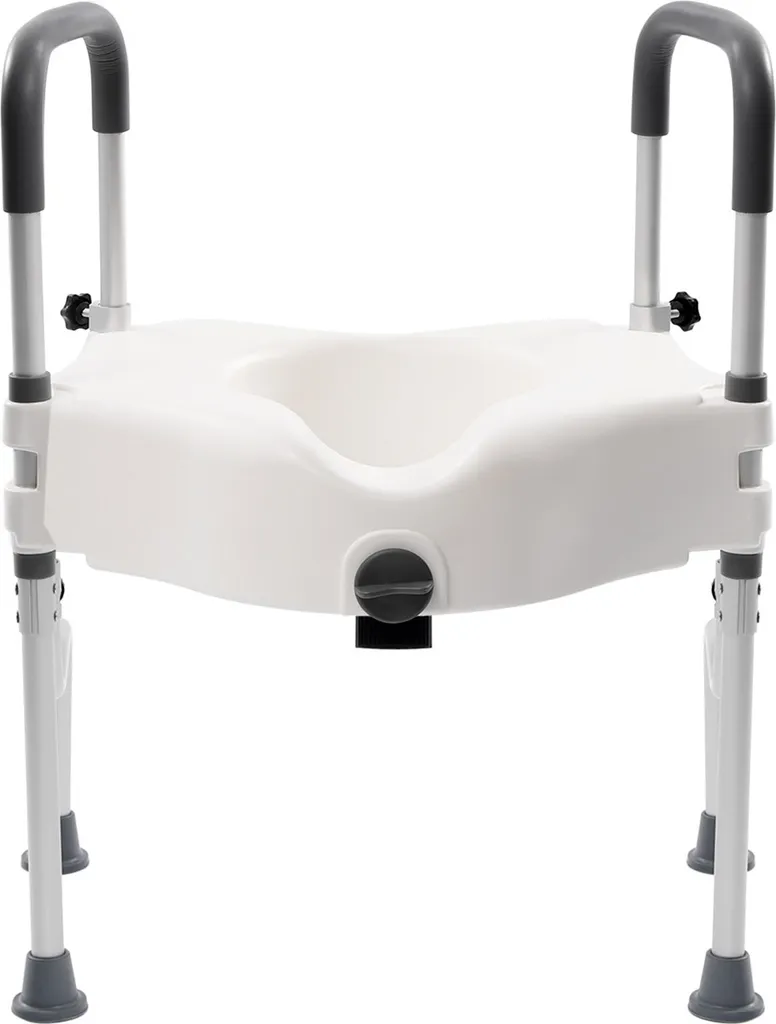 Siège de toilette surélevé 110mm pour personnes âgées avec accoudoir