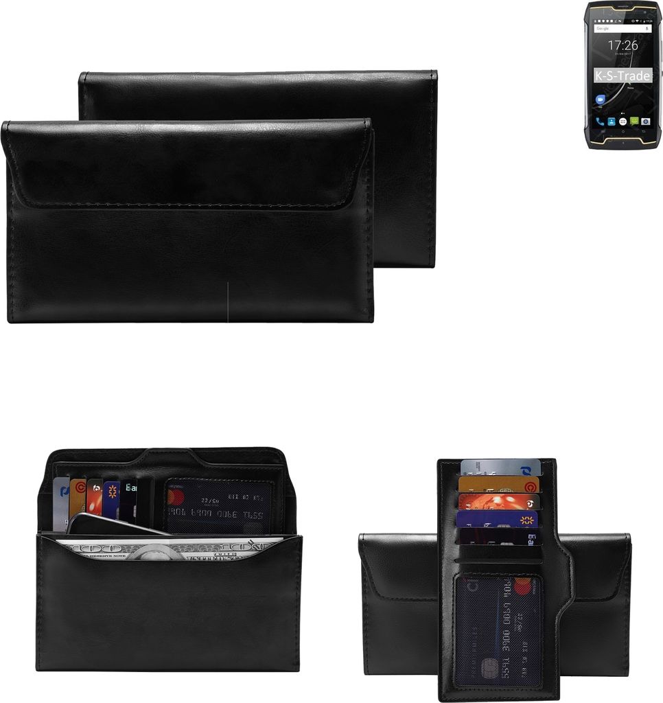 K-S-Trade Handy Hülle kompatibel mit Cubot King Kong CS Schutz Hülle Tasche Schutz Case Handytasche Kunstleder schwarz, 1x