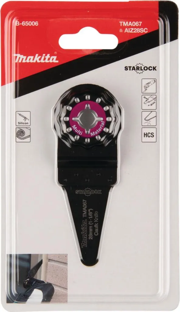 Lame Makita TMA067 pour enlever un joint abîmé sans casser la faïence