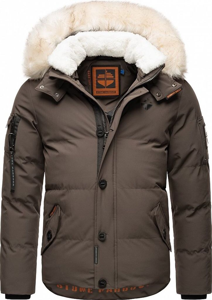 Stone Harbour Herren Winterjacke Steppjacke Parka Teddyfell Produktbild 