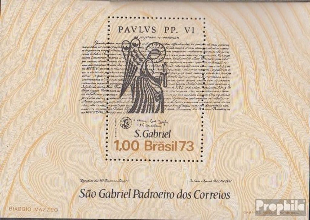 Briefmarken Brasilien 1973 Mi Block33 (kompl.Ausg.) postfrisch St. Gabriel