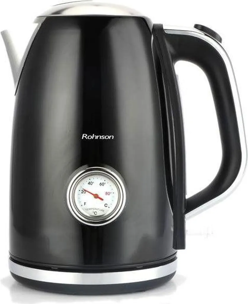 Bouilloire Inox Rohnson R-7720 Nostalgie Noir - Anti-Calcaire et Rapide