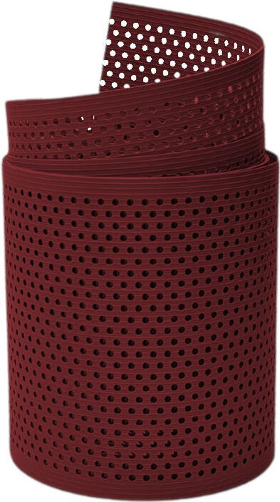 Doppelstabzaun Sichtschutz zaun|zu RILLE GELOCHT mit 20% Muster PP Streifen Bordeauxrot 2,55m