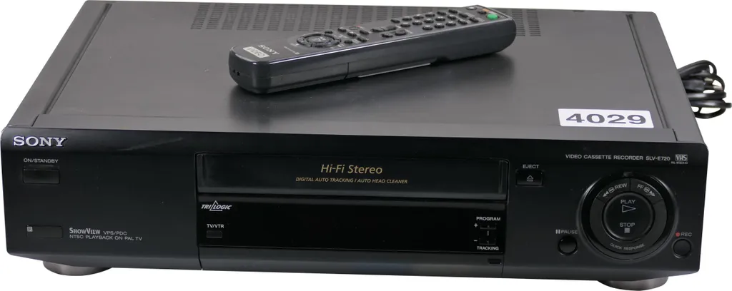 Magnétoscope Hi-Fi Sony SLV-E720VP 4 têtes avec Nettoyage Automatique Vidéo