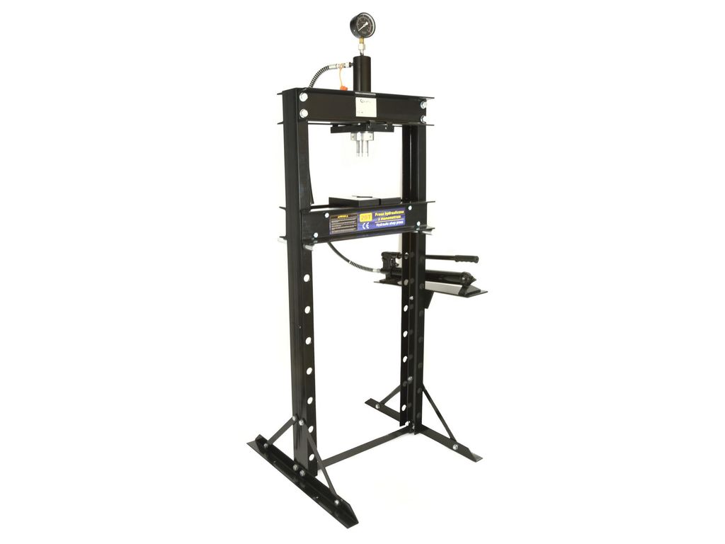 Presse hydraulique d'atelier 20t avec manomètre GEKO Image du produit 
