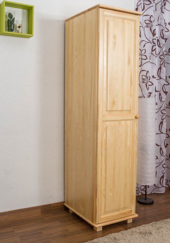 Kinderkleiderschrank aus Kiefer, 1-türig, natur, 190x47x60 Produktbild 