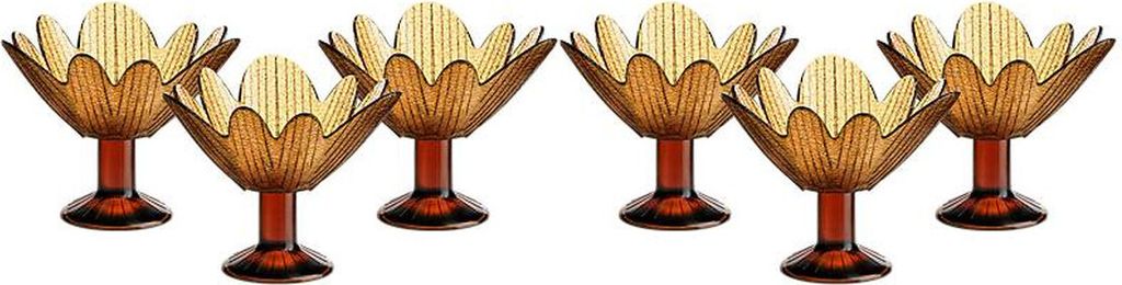 Eiscremeglas Eisbecher Eisglas Eisschale Seerose 6er-Set Produktbild 
