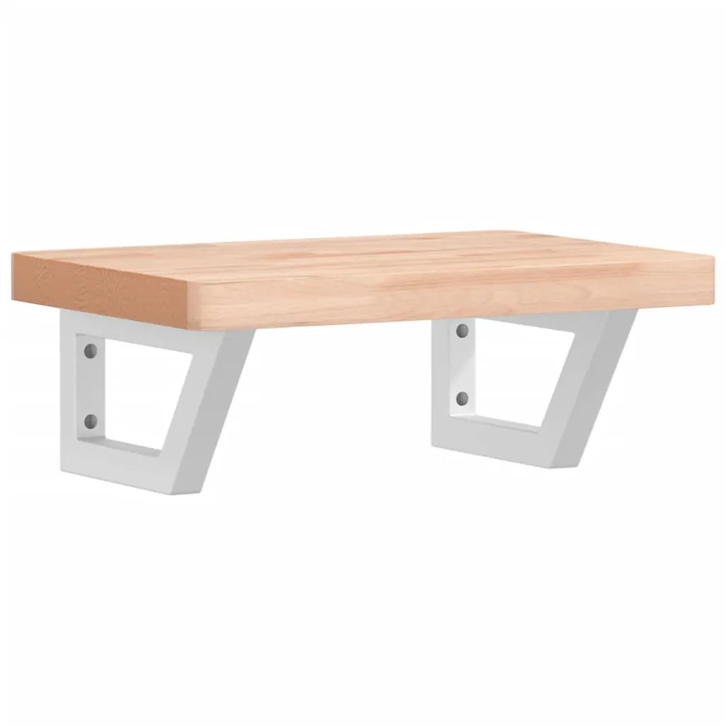 Offerta Ripiano SYFAX Faggio e Acciaio | Mensola Bagno Sospesa 60cm