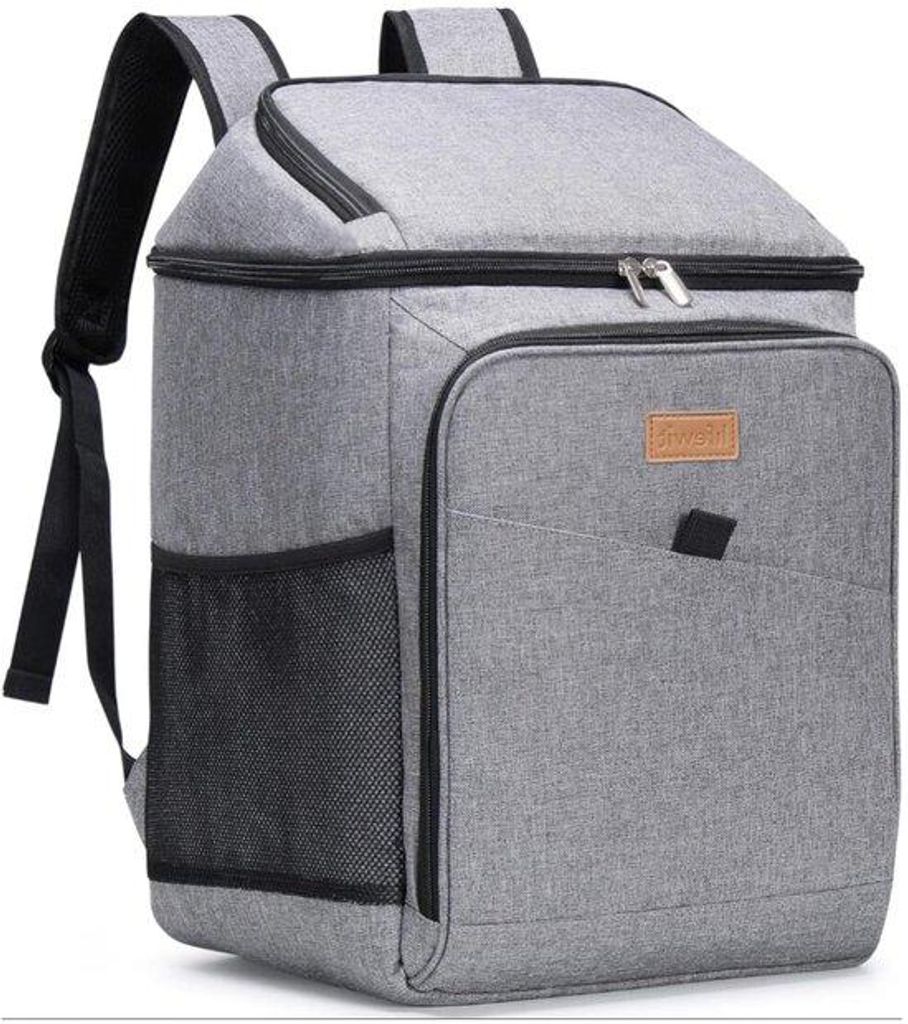 Kühlertas 26L Blikken Geïsoleerde Picknicktas Lekvrij Draagbare Kühltasche Zart -Buiten-Grau
