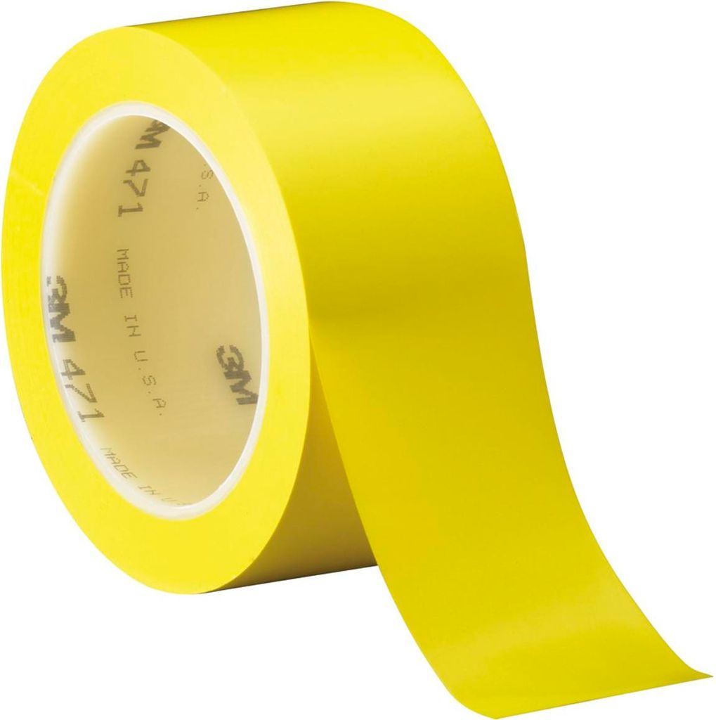 3M Vinyl-Klebeband Abdeckband Montageband bis +75° C55 mm x 33 m PVC gelb