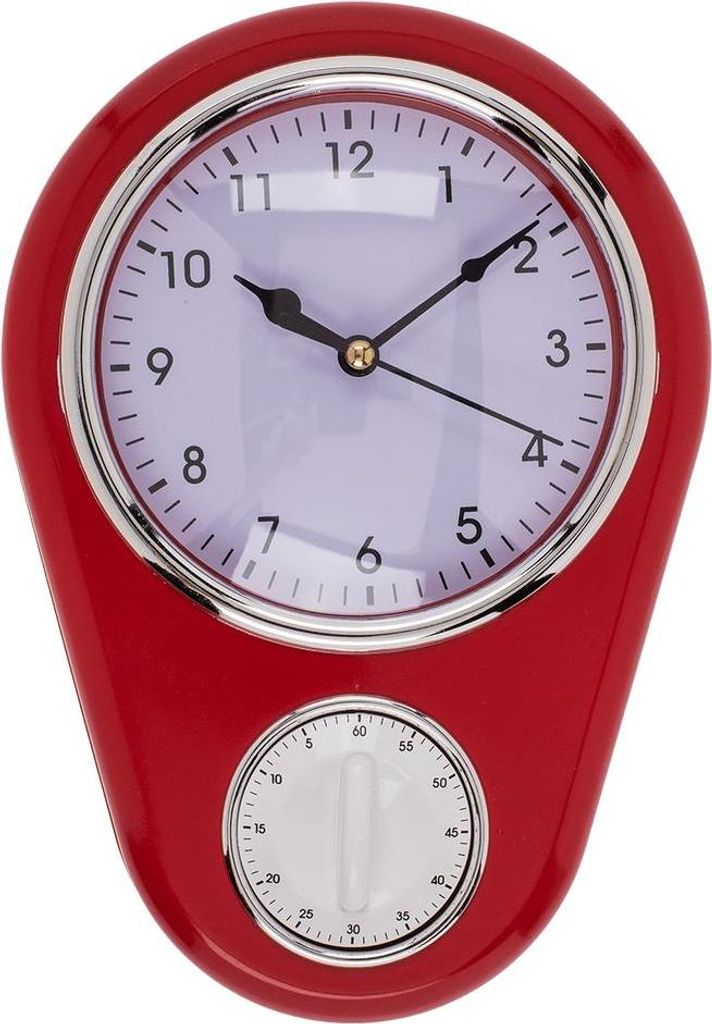 Wanduhr Küchenuhr Wecker 22,5 cm batteriebtrieben Produktbild 