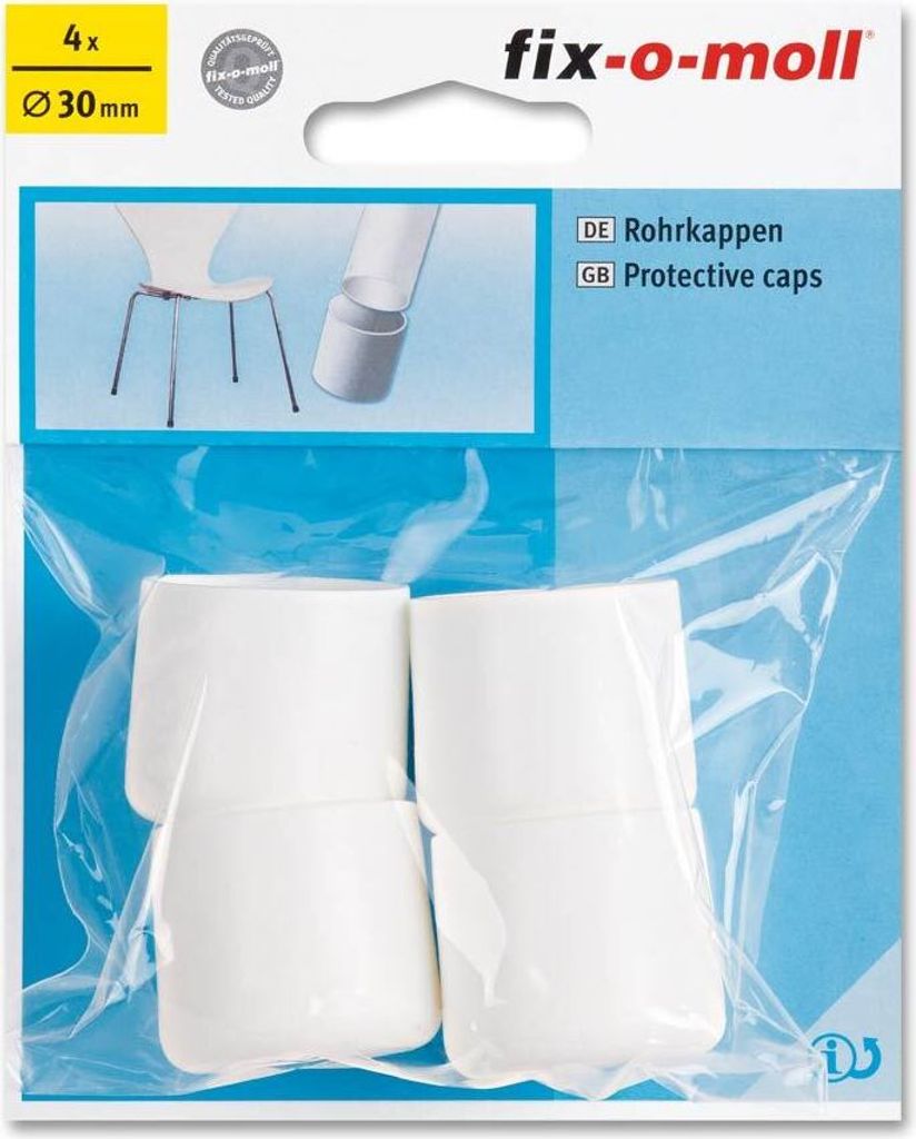 Rohrkappen rund 30mm weiß fix-o-moll Produktbild 