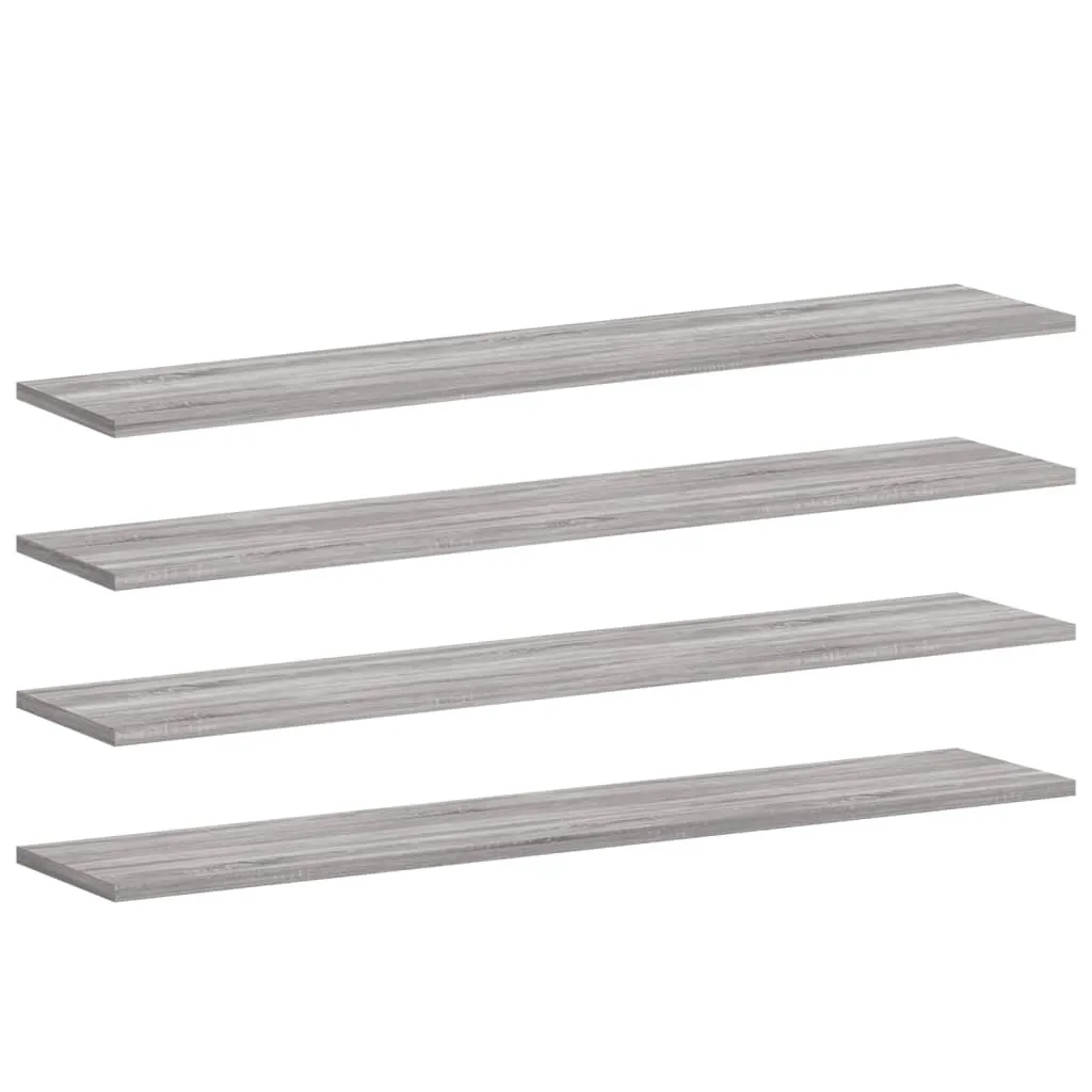 SYFAX Mensole Design 100cm Grigio Sonoma Multistrato - Set 4 Pezzi