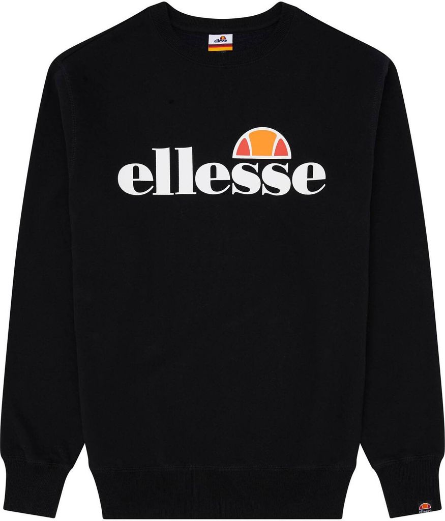 ellesse Herren Sweatshirt SUCCISO - Sweater, Rundhals, Langarm, Logo-Print Schwarz XS