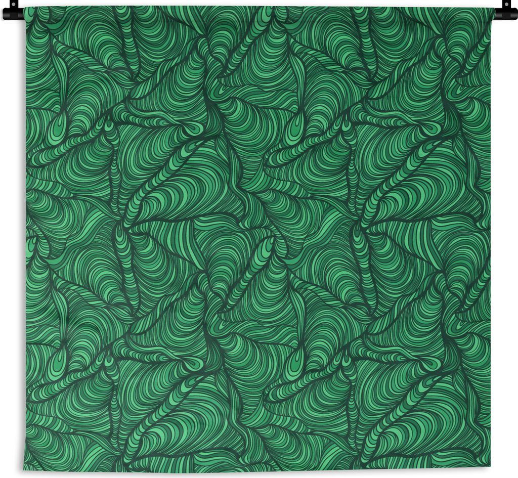 MuchoWow Wandteppich Wandbehang Grün - Muster - Sommer 150x150 cm Tapisserie Dekoration Wandtuch - Wohnaccessoires - Modernes