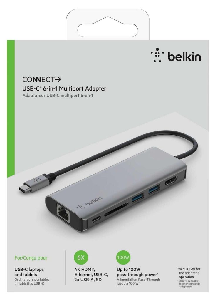 Belkin HUB MULTIMEDIALE 6 IN 1 USB-C Immagine del prodotto 