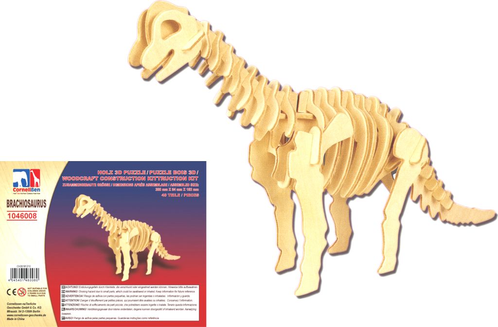 Holz 3D Puzzle - Brachiosaurus