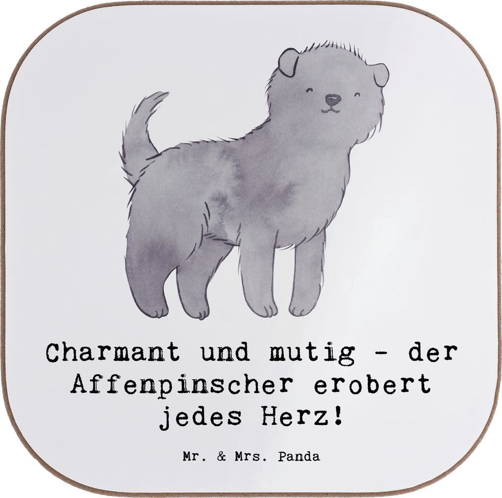 Mr. & Mrs. Panda Untersetzer für Gläser Affenpinscher Produktbild 