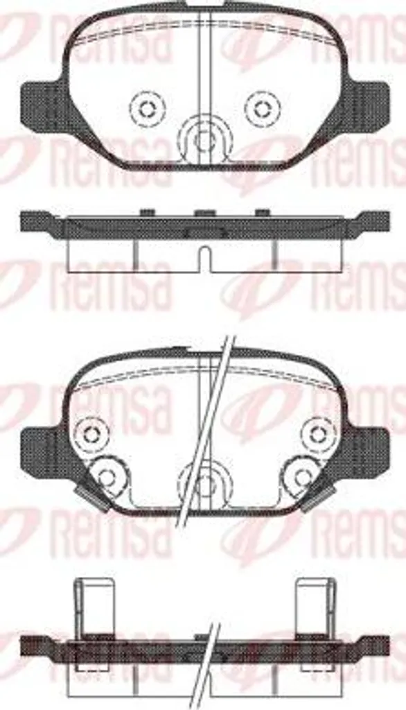 Jeu de Plaquettes de Frein à Disque pour Fiat Panda et 500L - REMSA 0727