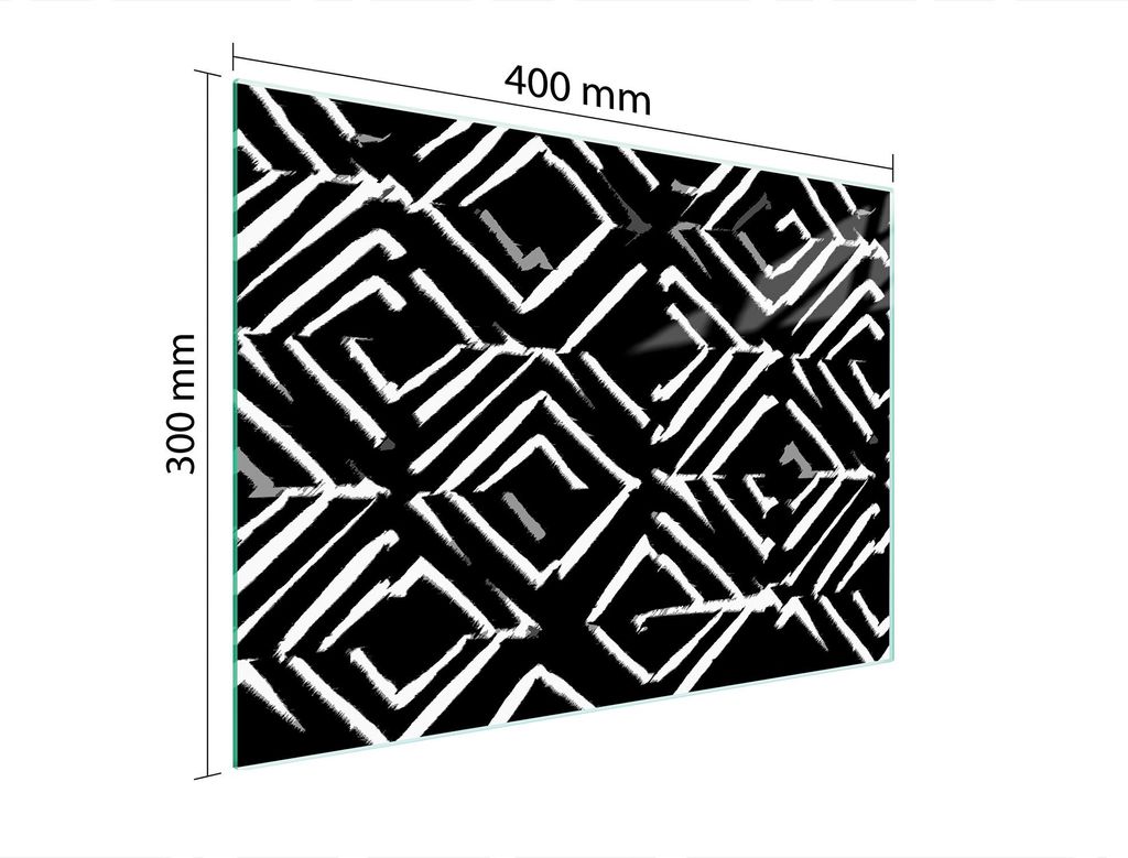 Schneidebrett Herdabdeckplatte Multiglasschneidplatte 40x30 cm Stück Schwarz