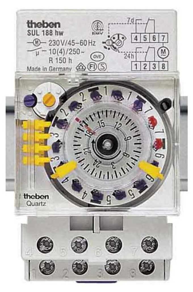 Timer al quarzo Theben 1W, giorno/settimana SUL 188hw Immagine del prodotto 