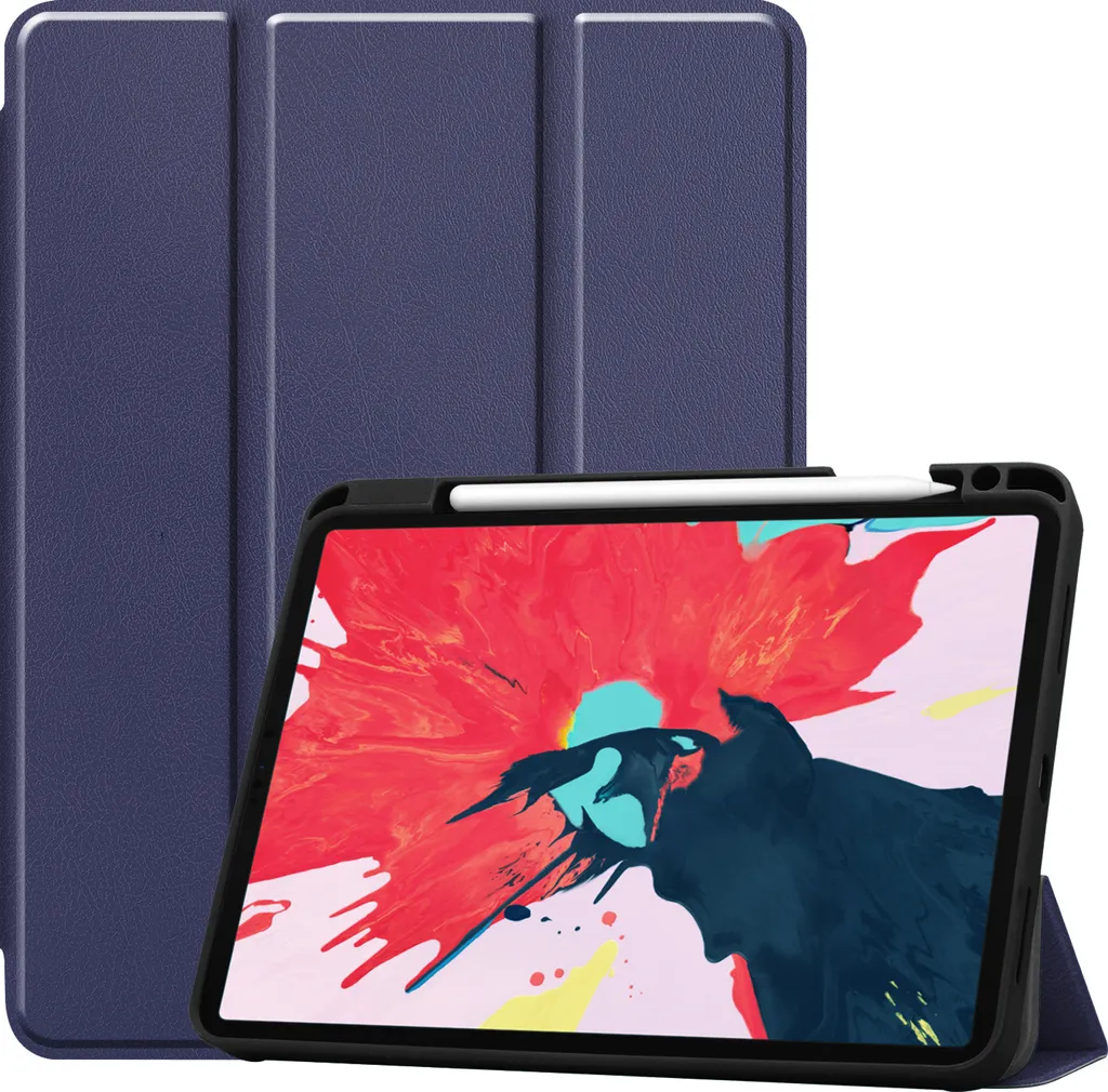 Custodia protettiva con portapenne per Apple iPad Pro 11 pollici 2020 Custodia Custodia protettiva cover Stand Case Blu