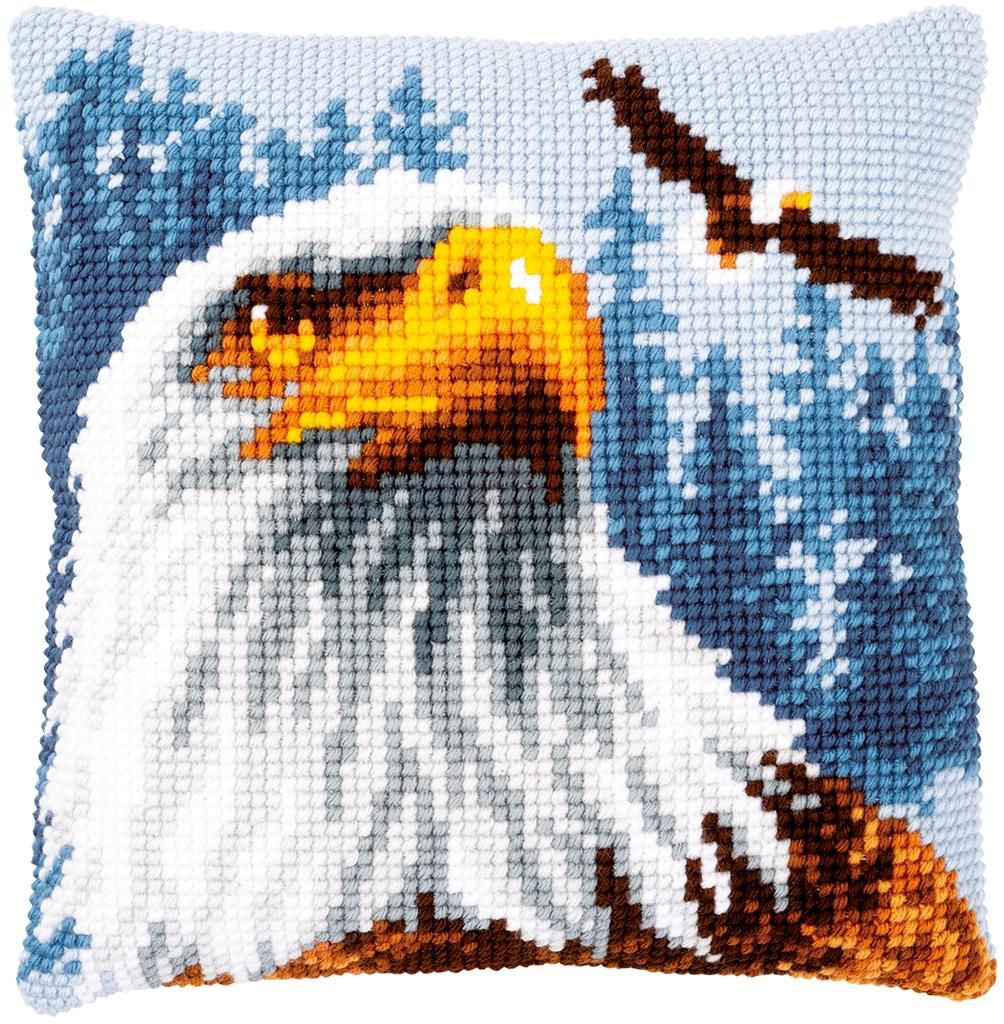 Vervaco Kreuzstichkissen "Adler", Bild vorgezeichnet Produktbild 