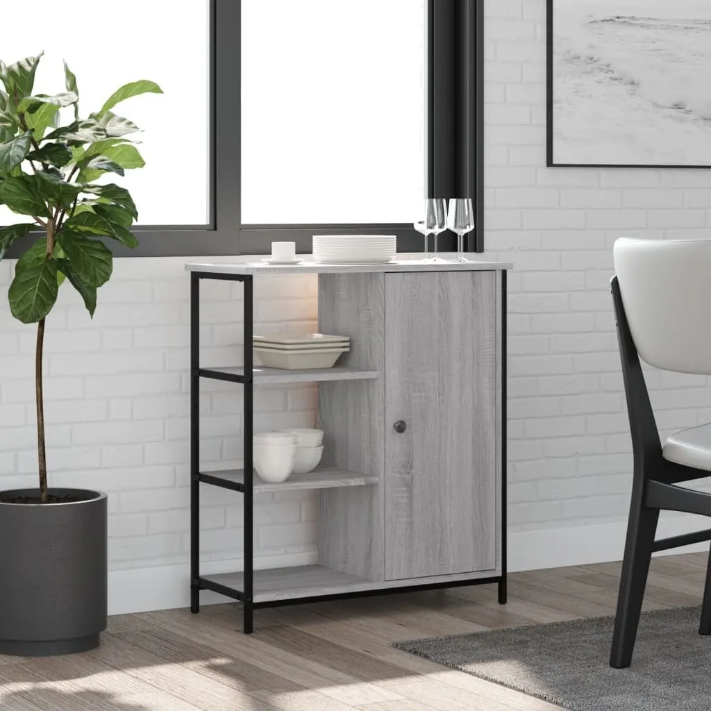 vidaXL Credenza Grigio Sonoma 70x30x80 cm Materiale a base di legno