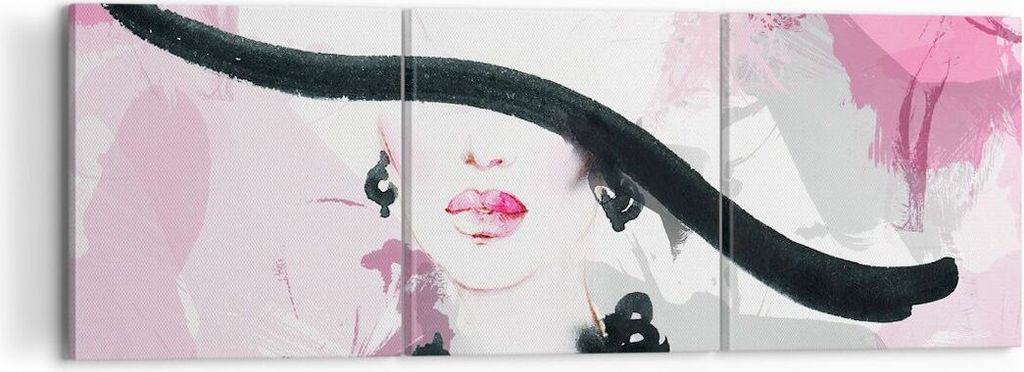 Bild auf Leinwand - Leinwandbild - Frau Abstraktion - 120x40cm - Wand Bild - Wanddeko - Wandbilder - Leinwanddruck - Bilder - Kunstdruck - Wanddeko...