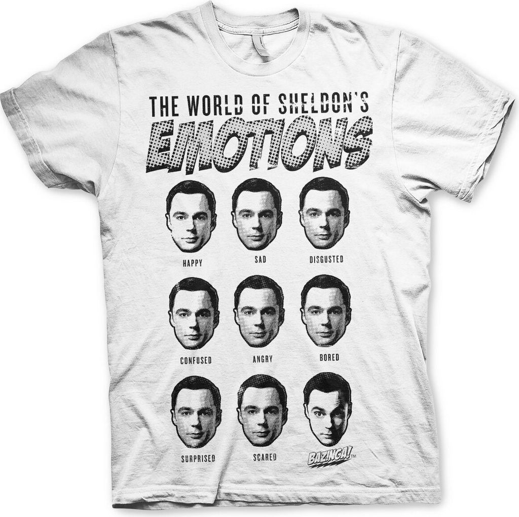 Sheldons Emotions T-Shirt - XX-Large - White