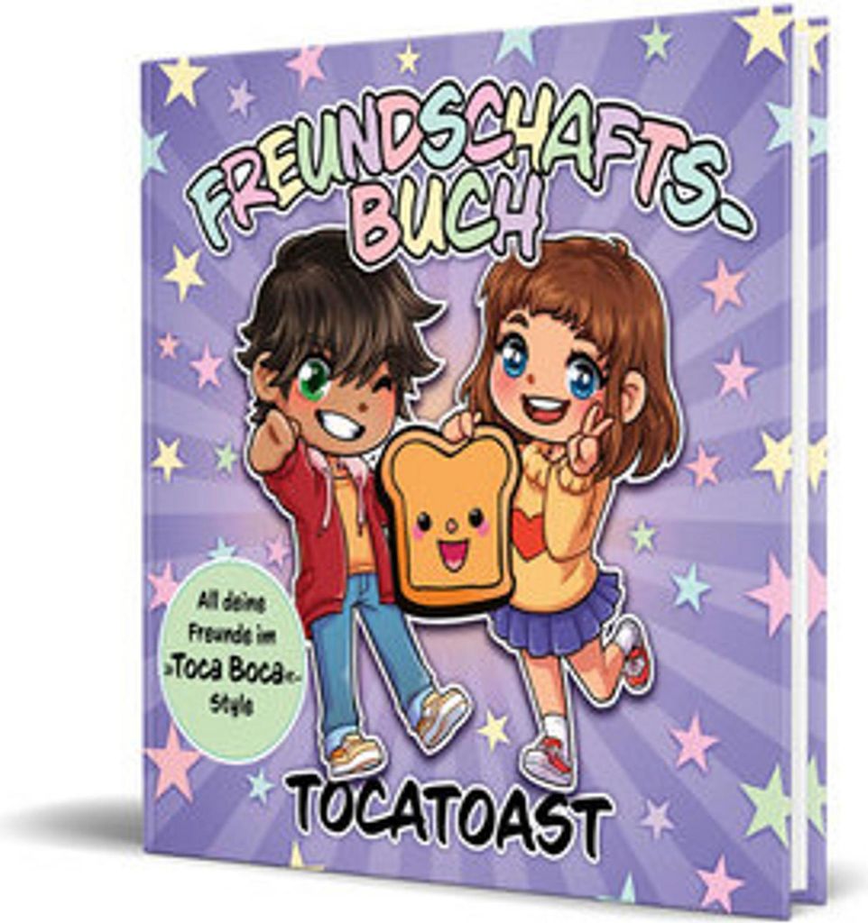 Freundschaftsbuch TocaToast im Toca Boca-Style mit Produktbild 