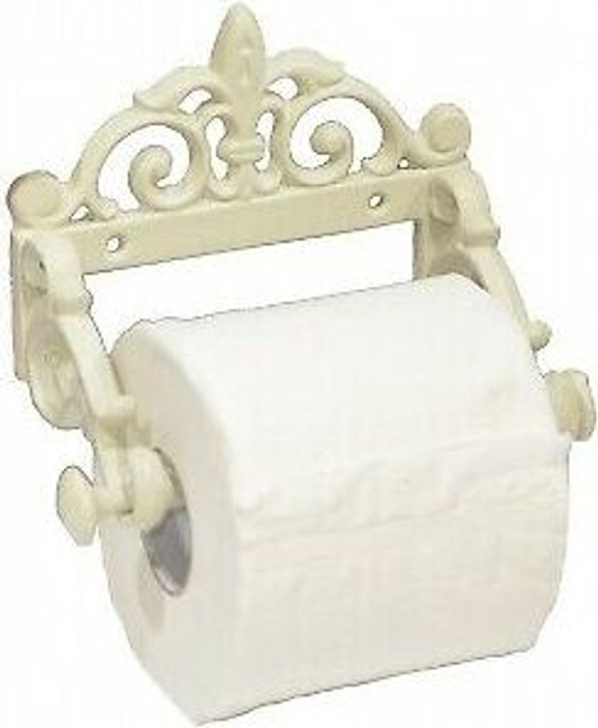 Landhaus Toilettenpapierhalter, Klorollenhalter FRED im Shabby antique chic,weiß