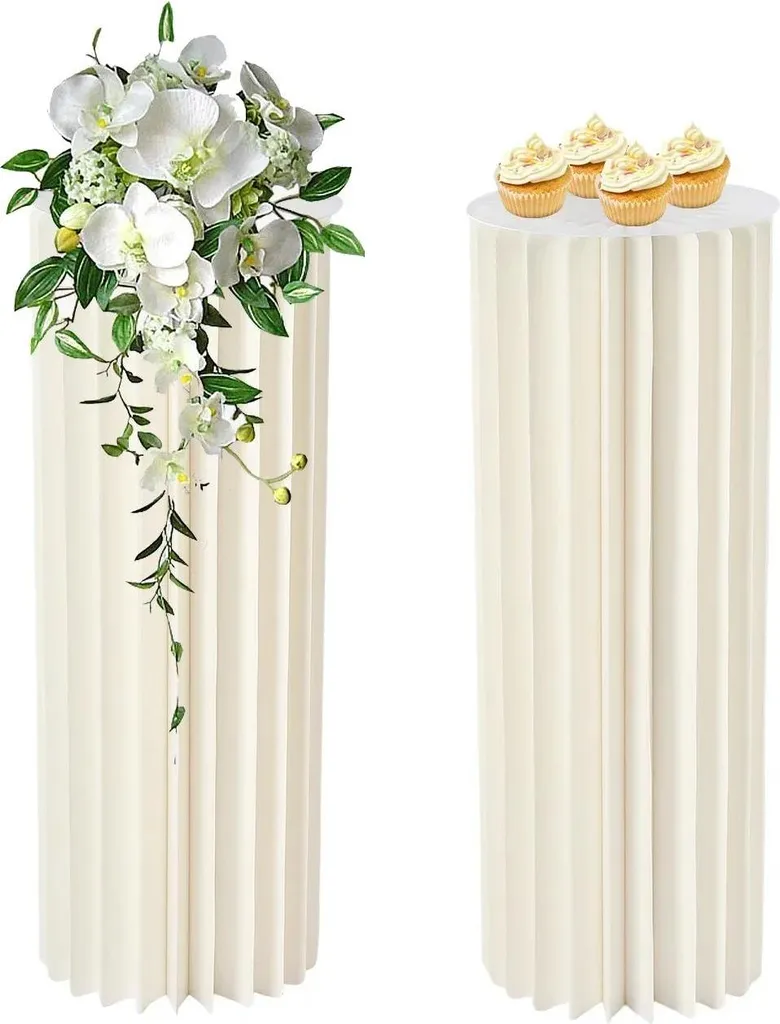 Lot de supports à gâteaux blancs pour mariages et fêtes d'anniversaire