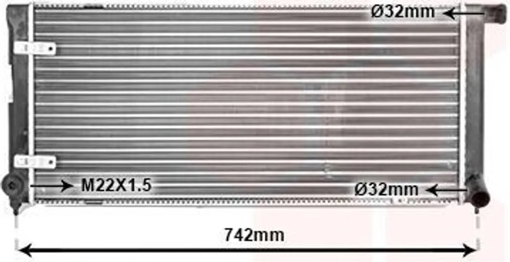 Refroidisseur d'eau de moteur thermique pour Volkswagen Golf II 1.6