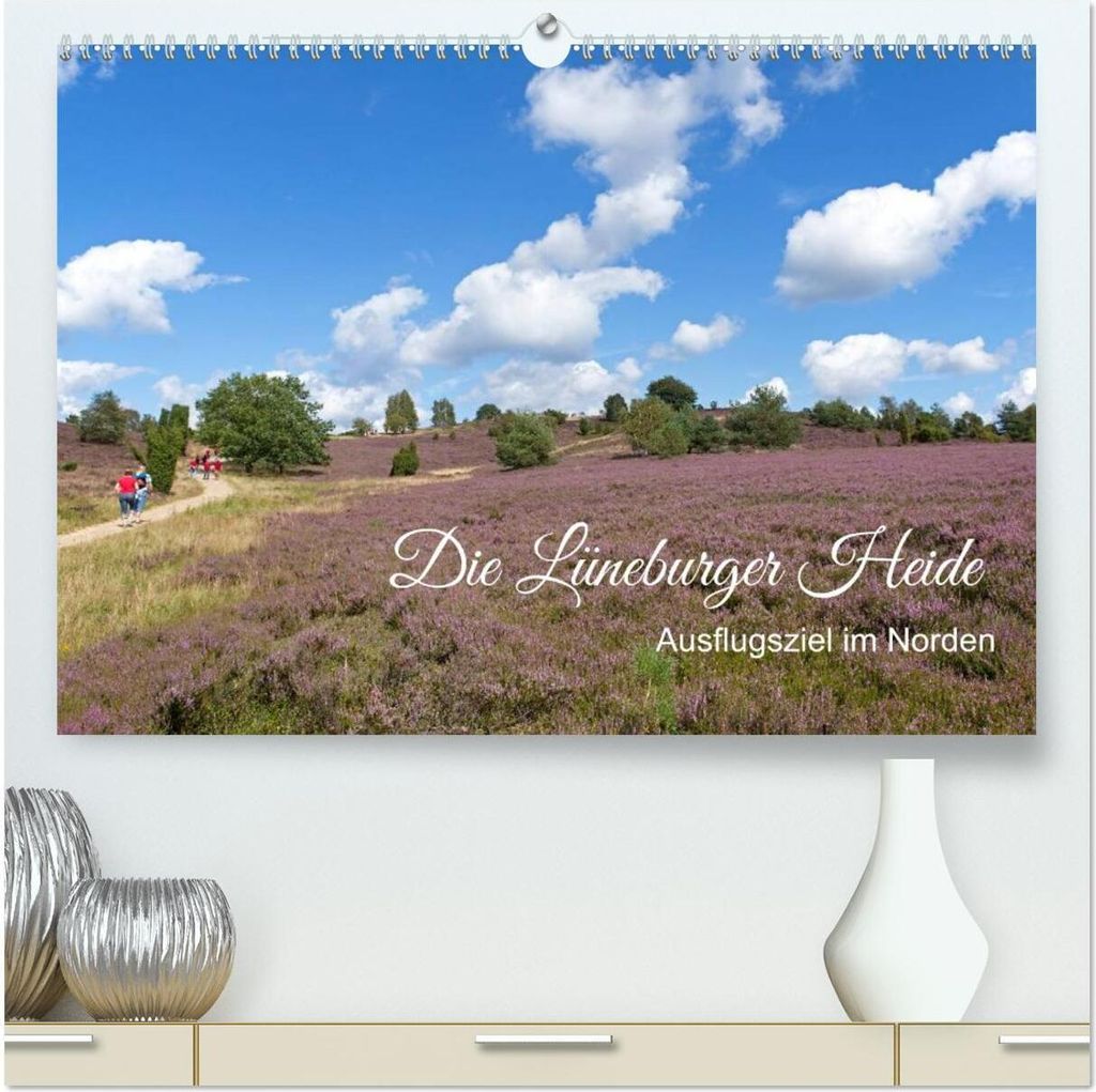 Die Lüneburger Heide - Ausflugsziel im Norden (hochwertiger Premium Wandkalender 2026 DIN A2 quer), Kunstdruck in Hochglanz